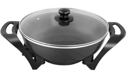 13" Electric Wok with Glass Lid