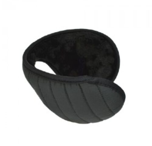 Men's Quilted Back-Wrap Ear Warmer in Black