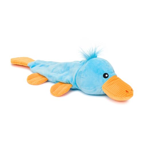 Flingy Platypus Squeaky Plush Dog Toy