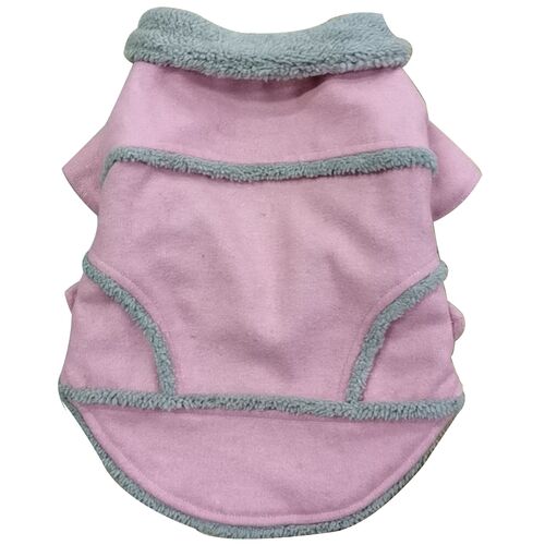 Fleece Dog Coat with Sherpa