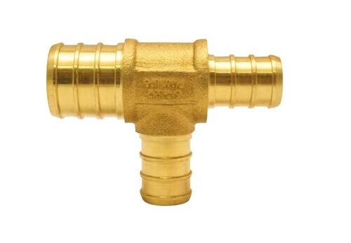 3/4" x 1/2" x 1/2" Brass PEX-B Barb Tee