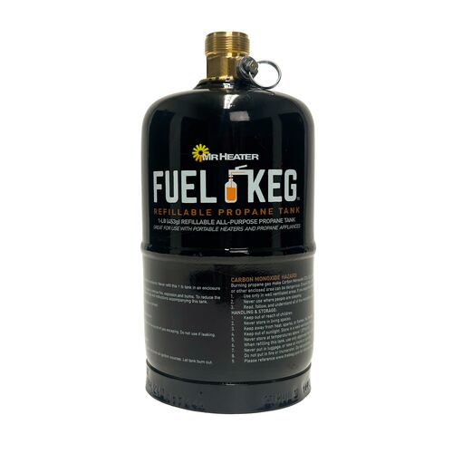 Refillable Empty Propane Fuel Keg Tank - 16 oz.