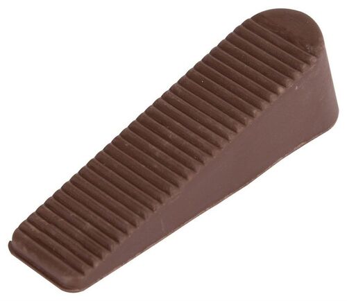 1-1/4 In H X 4 In W X 1 In D Rubber Brown Triangle Door Stop