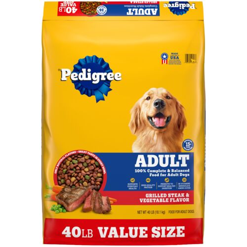 Adult Complete Nutrition Grilled Steak & Vegetable Flavor Dry Dog Food - 40 Lb