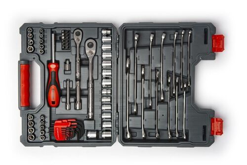70 Piece 1/4" & 3/8" Drive 6 & 12 Point Standard SAE/Metric Mechanics Tool Set