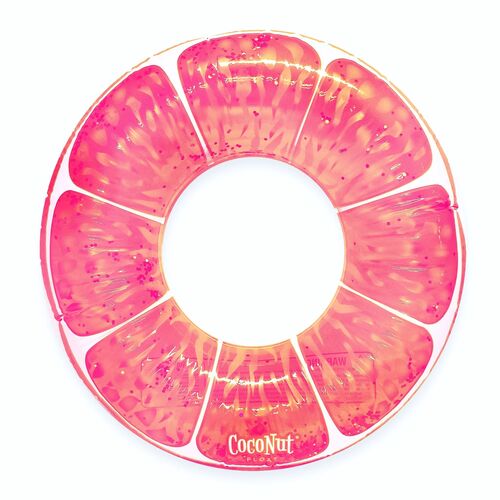 42" Pink Grapefruit Glitter Pool Float Ring