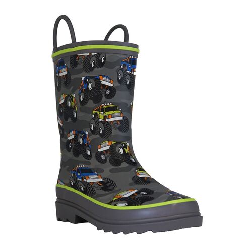 Boy's Monster Truck Rain Boots