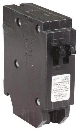 120/240 VAC, 20/20 A, 1 P, 10 KA Tandem Twin Circuit Breaker