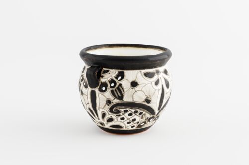 Talavera 6" Michoacana Planter in Sandy/Black