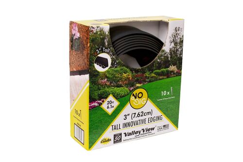 3" Tall No Dig Innovative Edging - Black 20'