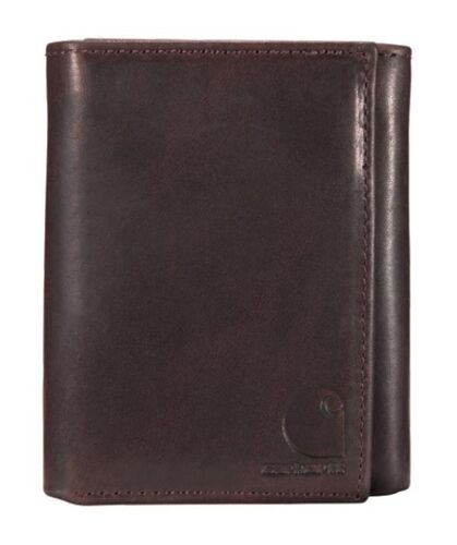 Oil Tan Leather Trifold Wallet in Dark Brown