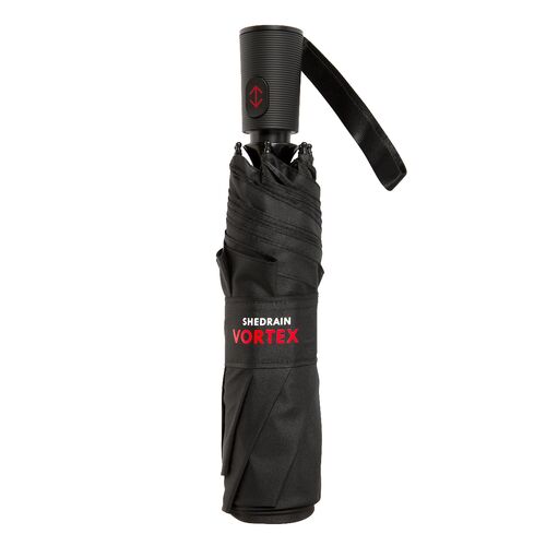 Vortex Vented 43" Arc Auto Open & Close Compact Umbrella in Black