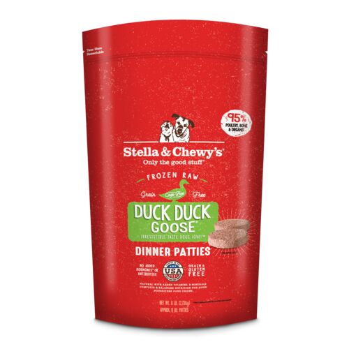 Frozen Raw Dinner Patties for Dogs - Duck Duck Goose Recipe - 6 Lb
