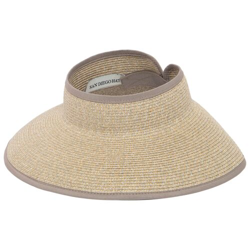 Women's Ultrabraid Large Brim Visor in Grey/Tan