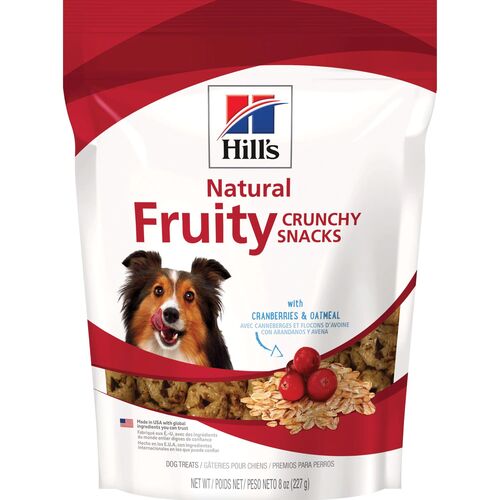 Natural Fruity Crunchy Snacks with Cranberries & Oatmeal Dog Treat - 8 oz