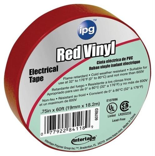 General Purpose Vinyl Electrical Tape in Red - 3/4" x 60'