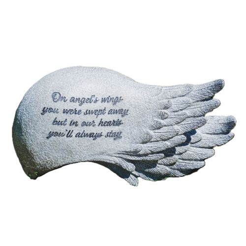 10" Angel Wing Memorial Garden Stone