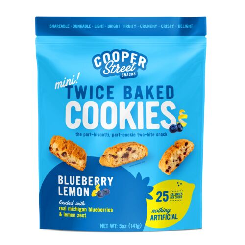 Mini Twice Baked Blueberry Lemon Cookies - 5 oz