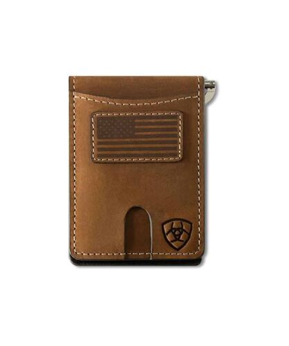 Men's Ever Money Clip Leather Wallet in Brown