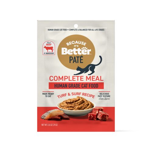 Pate Complete Meal in Turf & Surf Recipe Wet Cat Food - 2.6 oz