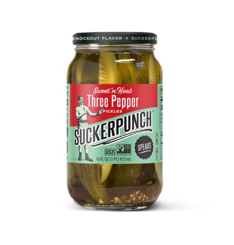 Sweet 'n Heat Three Pepper Pickles - 16 oz