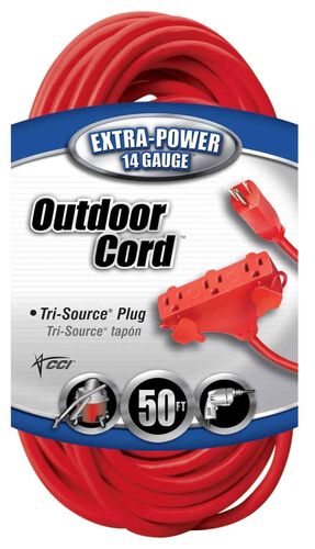 Outdoor 3-Way Power Block Extension Cord