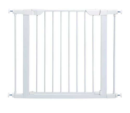 29" Pressure Mount Pet Gate in White Steel