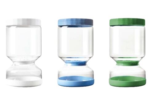 FreshBrine Glass Pickle Jar for Refrigerator in Assorted Colors - 50 oz