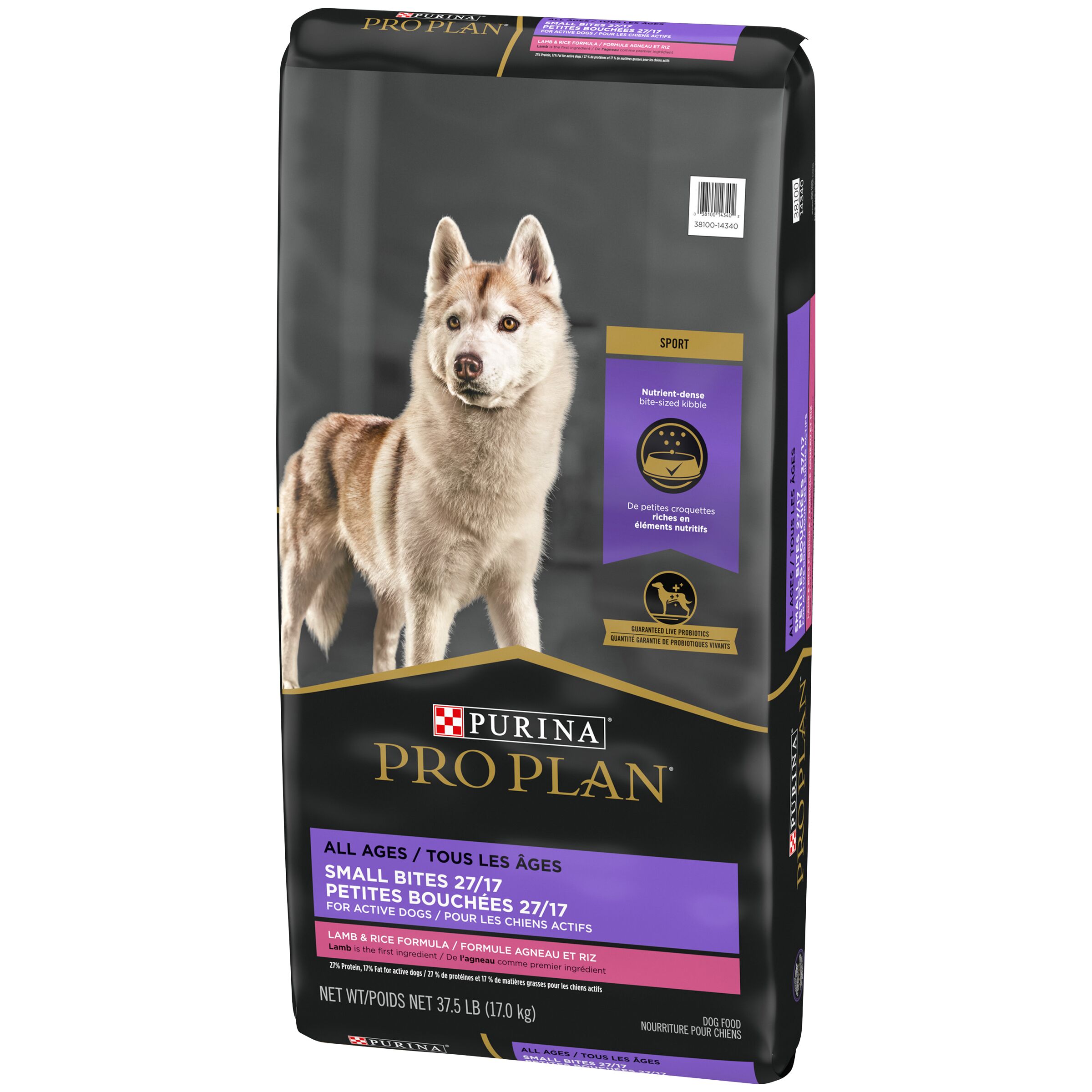 Purina Pro Plan Small Bites Lamb & Rice All Life Stages Dog Food 37.5 Lb
