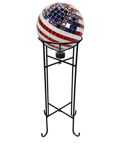 American Flag Glass Gazing Globe