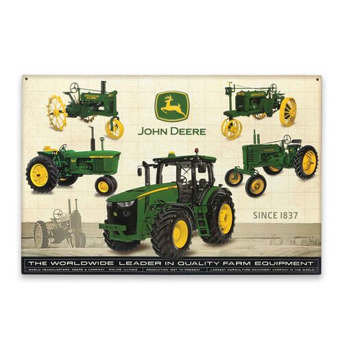 Tractor & Equipment Collage Metal Sign
