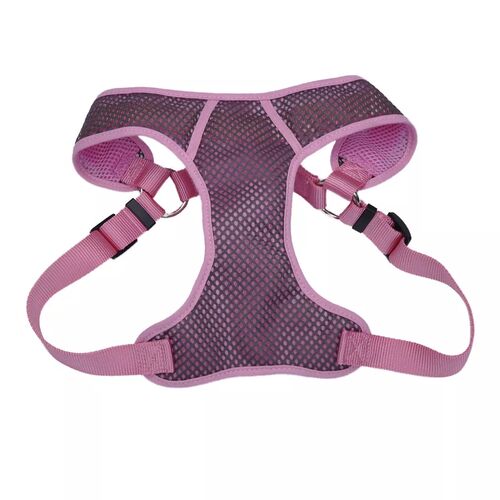 Comfort Soft Sport Wrap Adjustable Dog Harness in Grey & Pink - Small - 5/8" x 19"-23"