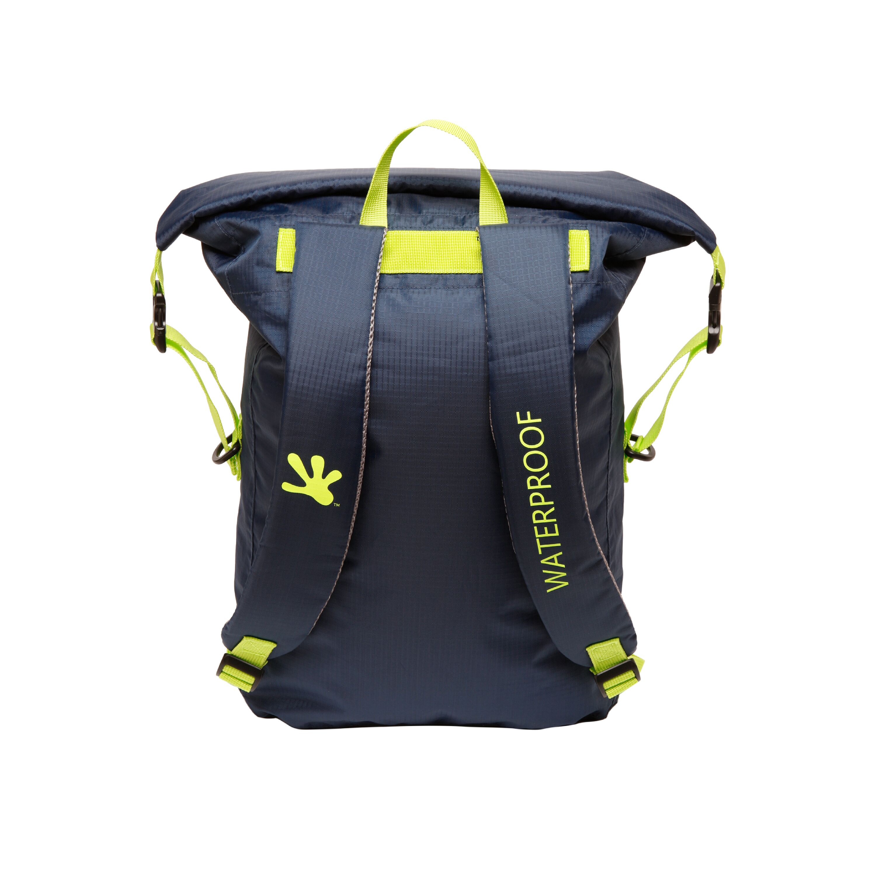 Navy/Neon Green Lightweight 30L Waterproof Backpack