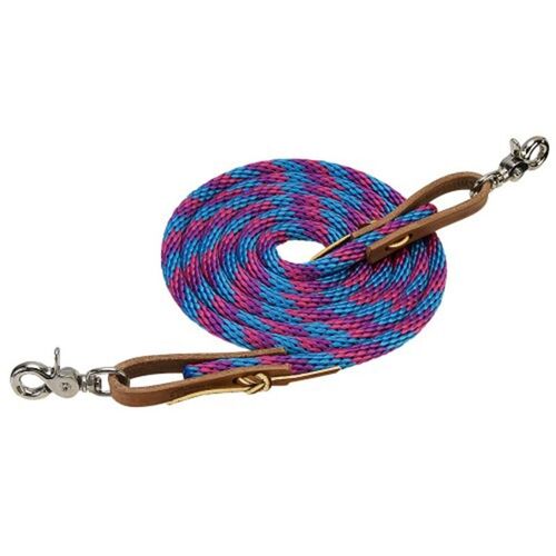 Poly Roper Reins with Scissor Snap - 3/8 Inch x 8 Foot
