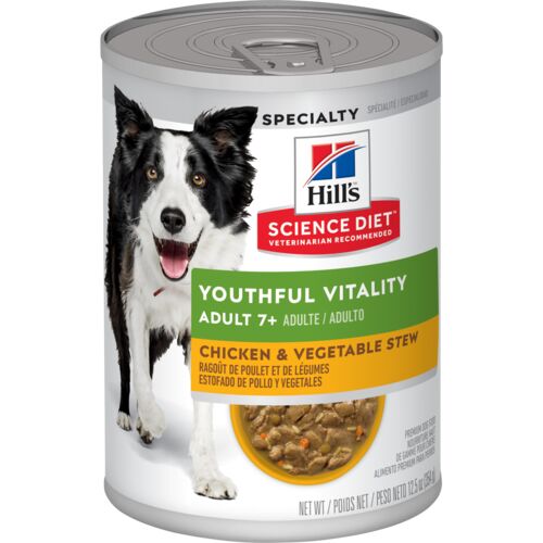 Adult 7+ Youthful Vitality Chicken & Vegetables Stew Canned Dog Food - 12.5 oz