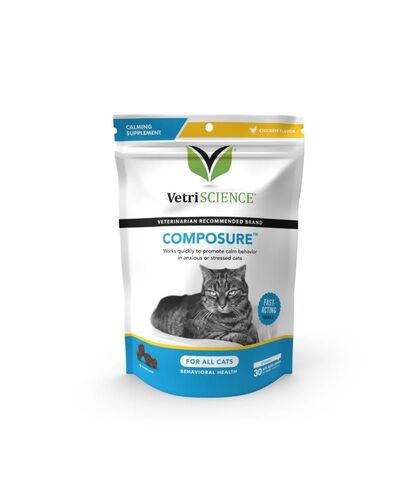 Composure Calming Supplement Chew  for Cats in Chicken Flavor - 30-Count