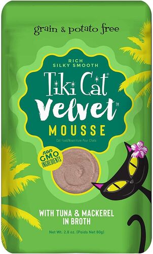 Velvet Mousse Tuna & Mackerel Cat Food 2.8 oz Pouch