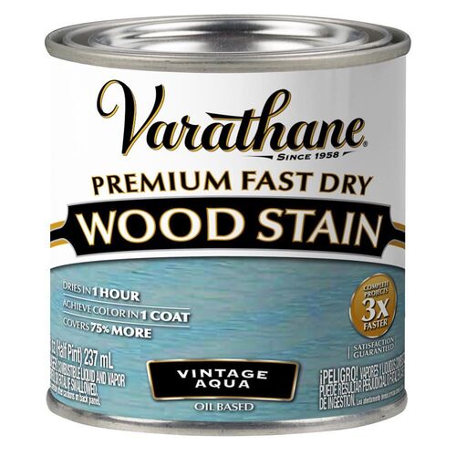 Premium Fast Dry Wood Stain Vintage Aqua Paint - 1/2 Pint