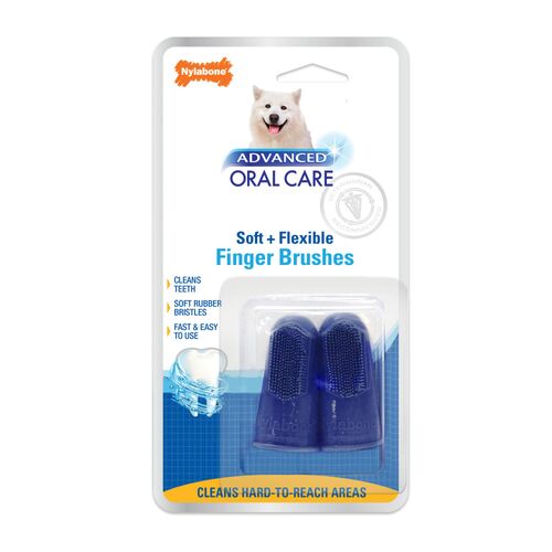 Oral Care Finger Dog Brush - 2-Count