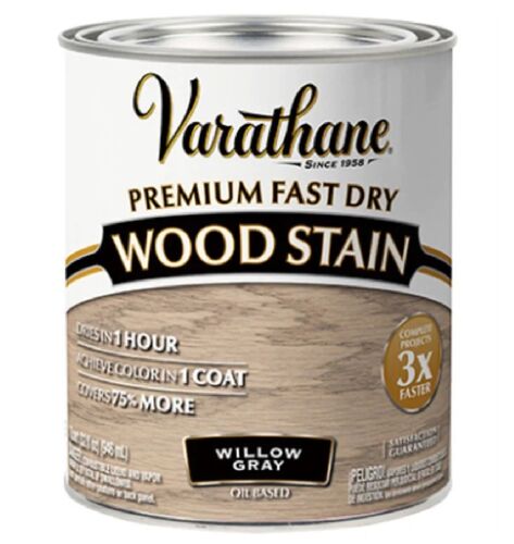 Premium Fast Dry Wood Stain Willow Gray Paint - Quart
