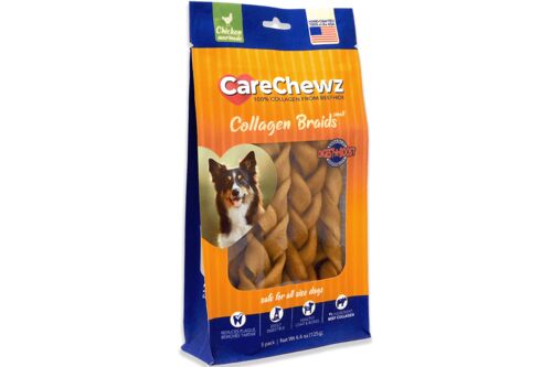 CareChewz- Small Collagen Braids Chicken Marinade Dog Chew