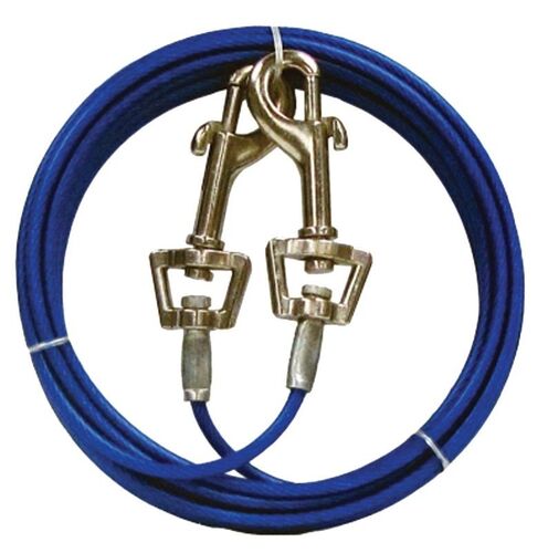 20' Cable Medium Spring Snap Dog Tie Out