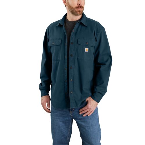 Men's Rugged Flex Canvas Fleece-Lined Shirt Jac