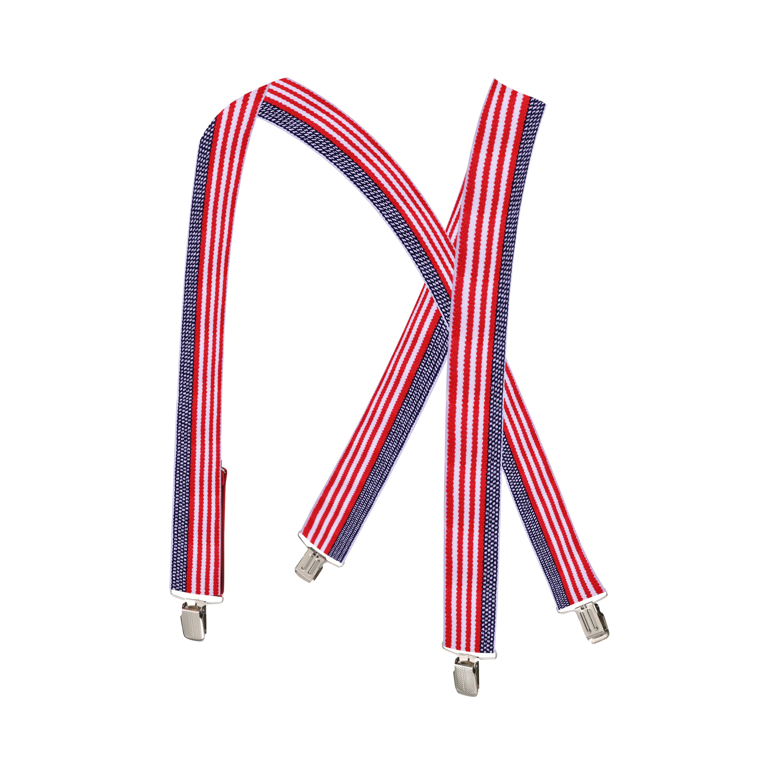 2" Clip-On Casual Suspender in U.S. Flag Striped