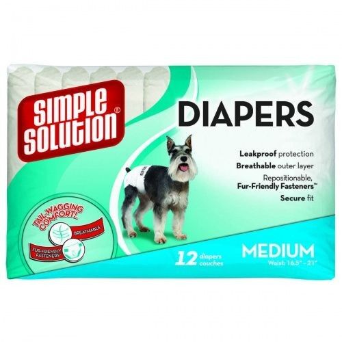 Medium Disposable Dog Diapers - 12 pack