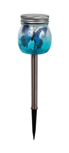 Solar Ombre Mason Jar Pathway Stake Lights - Assorted Colors