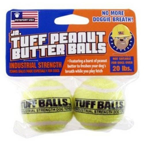 Jr. Tuff Peanut Butter Balls Dog Toy - 2 Pack