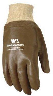 Men's PVC Lined Knit Wrist Chemical Gloves