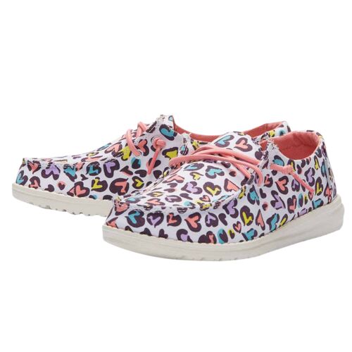 Wendy Youth Print Shoe in White Leopard