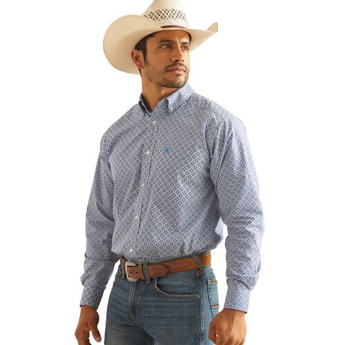 Men's Perry Classic Fit Shirt in Blue Print